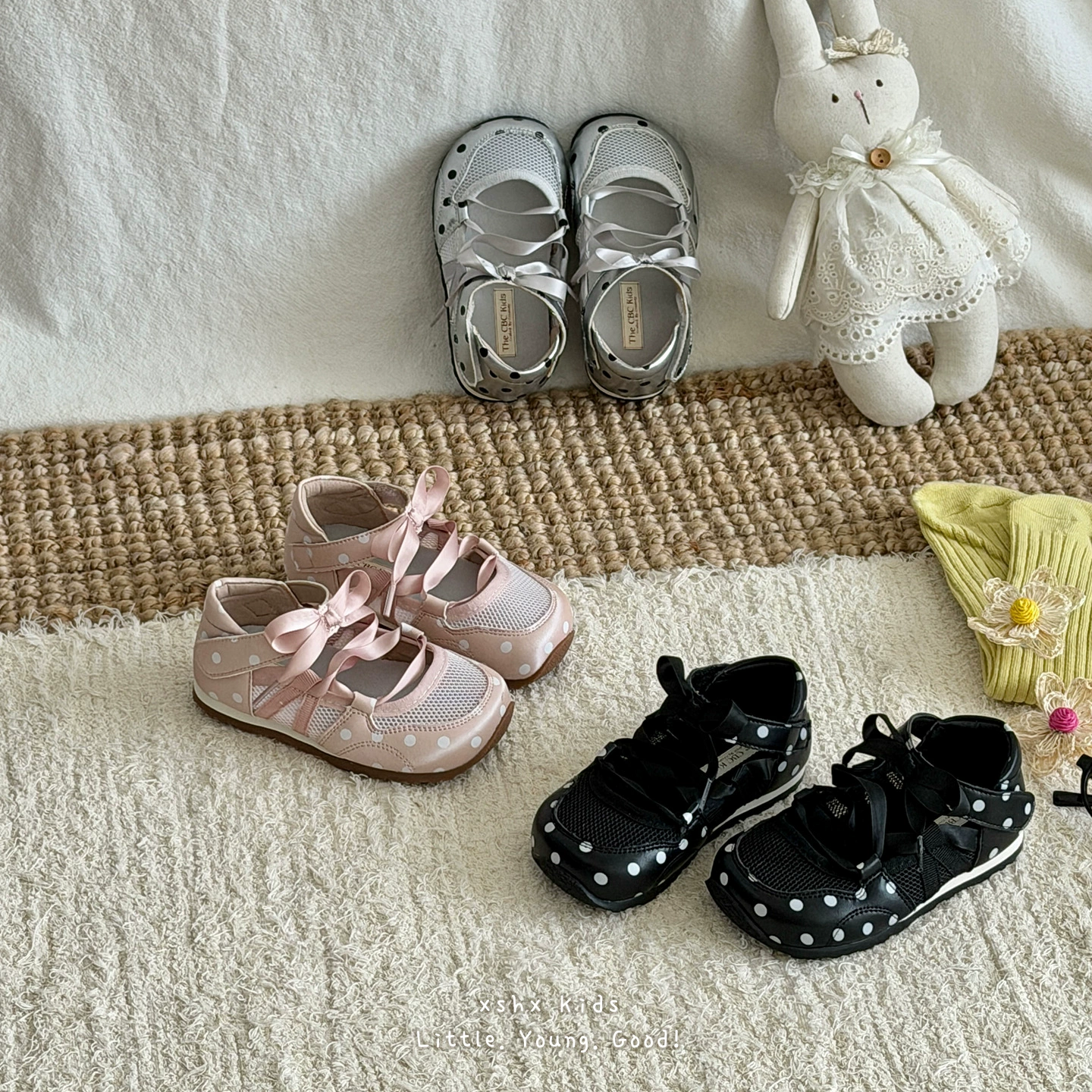 XSHX Chaussons de ballet fonctionnels pour filles, printemps-été, mesh respirant, rubans croisés, français, antidérapants, caoutchouc · MOHE China shoe factory