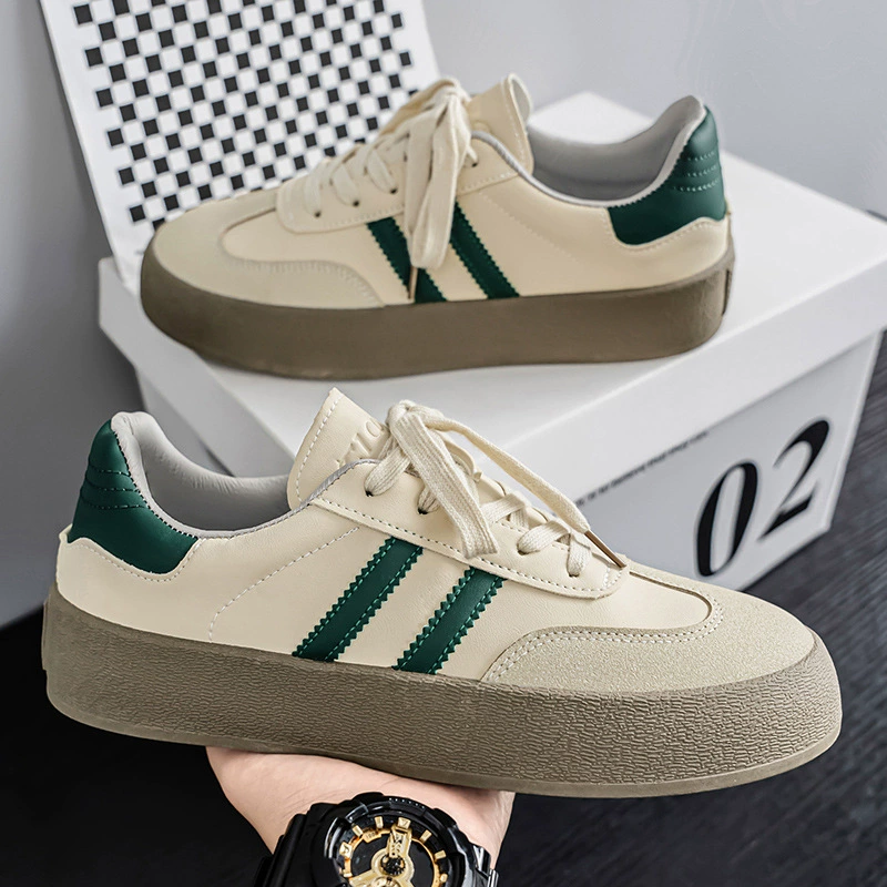 Sapatos de Treino Alemães Masculinos 2026 Inverno Design Nicho Estilo Hong Kong Vintage Cano Baixo Casuais