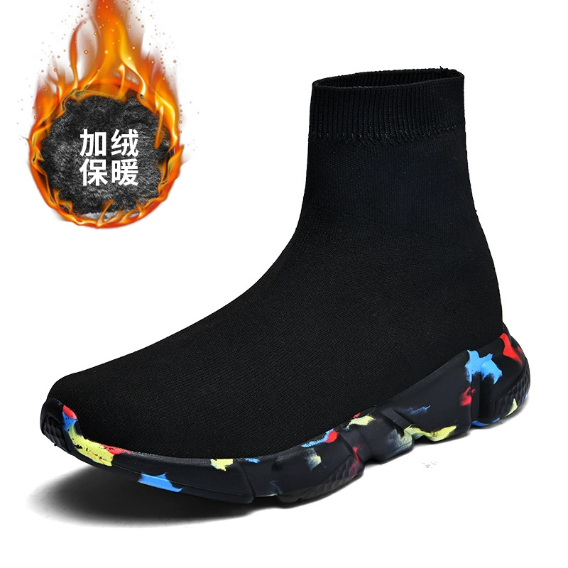 Cross-Border Tênis Socks Inverno Tamanho Grande Novo Homem High Top Casual Esportivo Moda Slip-On Casal Mulher