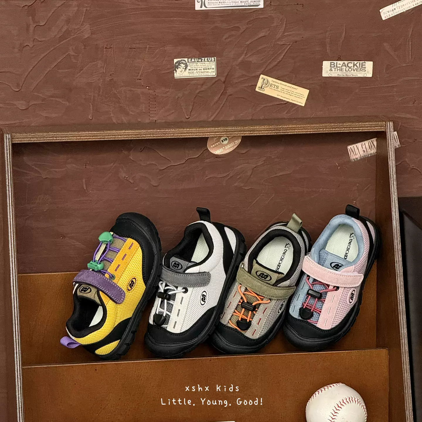 XSHX Chaussures mesh respirantes pour enfants, caoutchouc antidérapant, scratch, nouveau printemps-été 2026 · MOHE China shoe factory