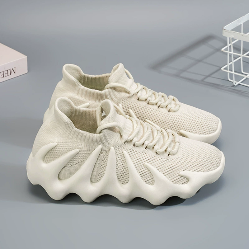 Chaussures Flyknit pieuvre noix de coco pour femme Été Coréen chaussettes baskets Dad décontractées