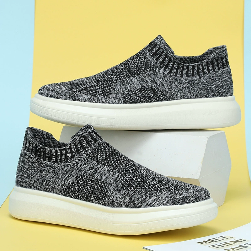 Neue große Größe 46 Strick-Paare-Schuhe, Dicksohlen-Socken-Sneaker, leichte Herren-Casual-Schuhe
