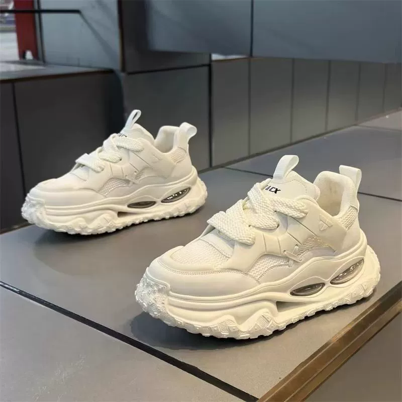 Tênis de Corrida com Amortecimento para Homem Inverno Respiráveis de Malha Casuais com Elevação Sapatos de Pai Juvenil
