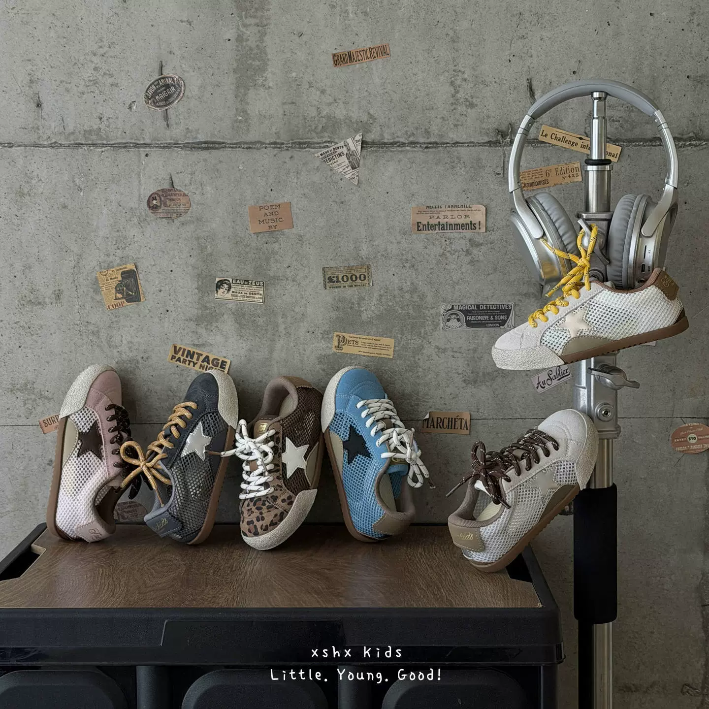 XSHX Kinder atmungsaktive Mesh-Schuhe mit rutschfester Gummisohle, Fixierschnürsenkel für Frühling/Sommer · MOHE China shoe factory