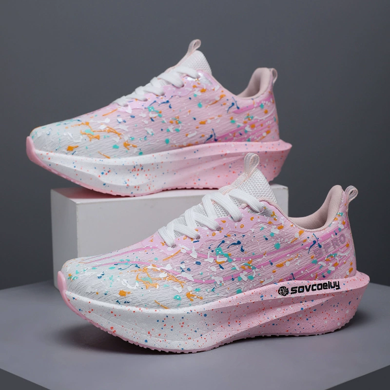 Chaussures de course à plaque carbone pour jeunes, légères, ultra-légères, amortissantes, sport, mode