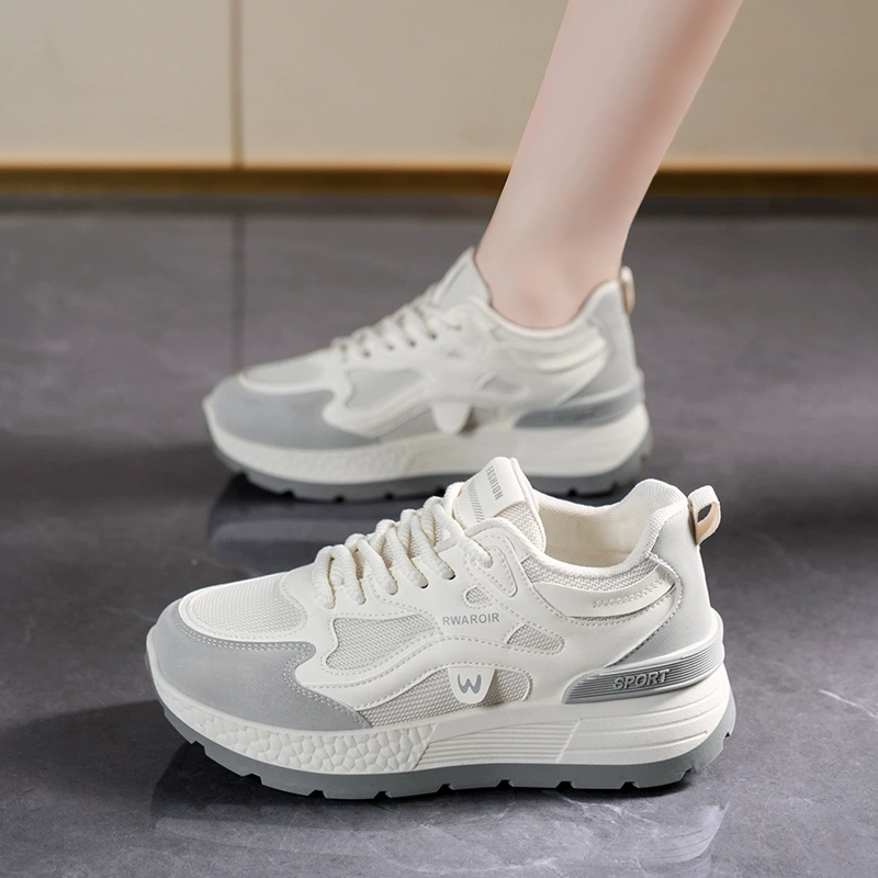Zapatos Dad para Mujer Primavera 2025, Malla Transpirable Coreana, Suela Gruesa, Zapatillas Deportivas Casual