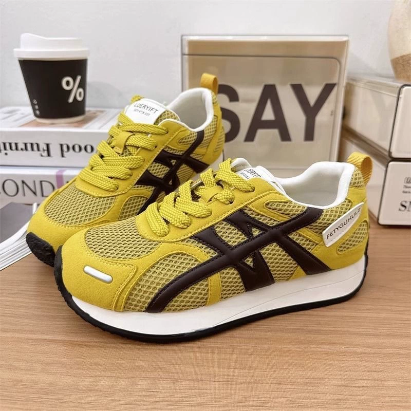 Damensommer atmungsaktive Mesh German Trainer Schuhe koreanischer Stil flache Sohle lässige Sneaker · MOHE China shoe factory
