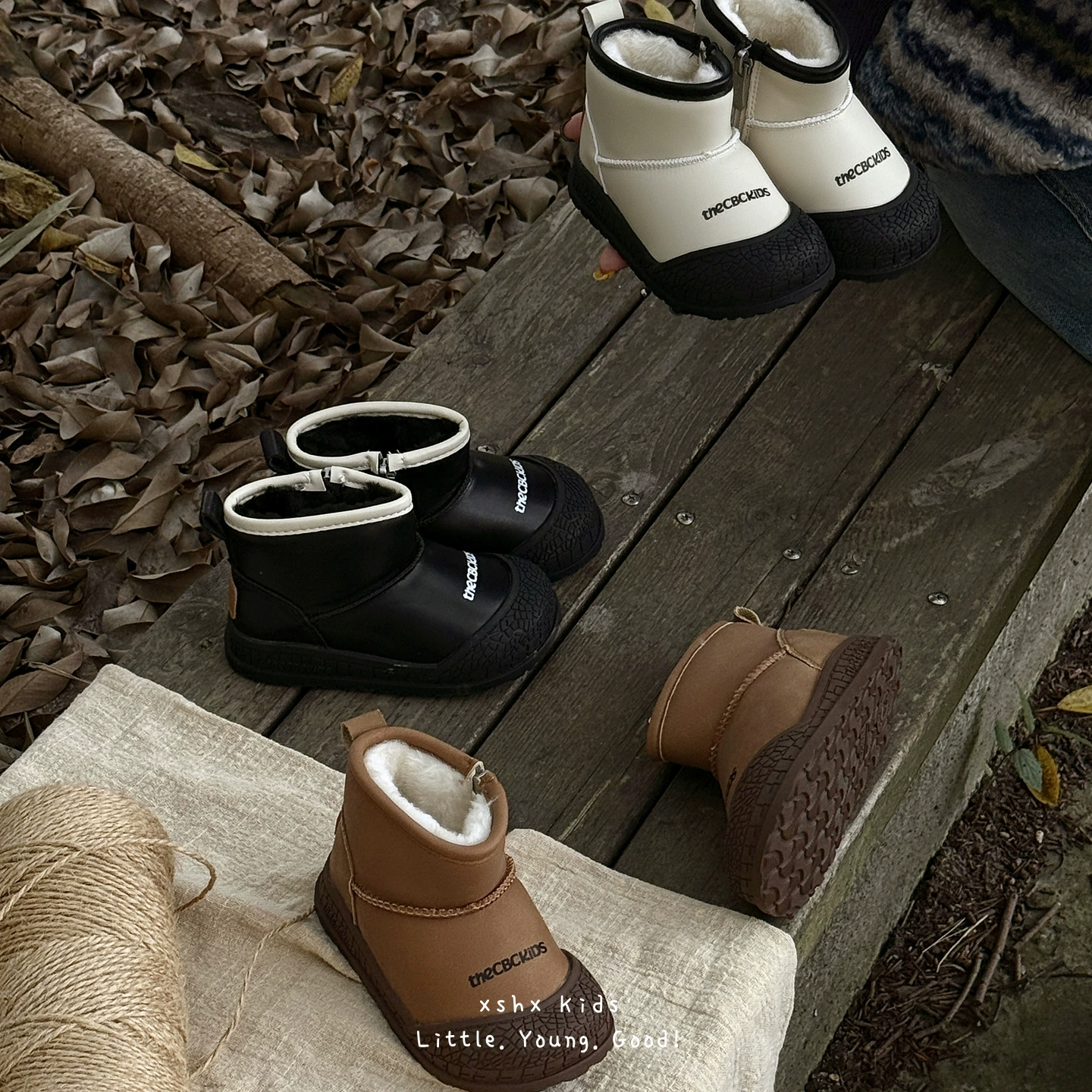 XSHX Bottes de Neige Enfants, Unisexe, Hiver, Résistantes à l'Eau, Fermeture à Glissière, Chaussures Wenzhou · MOHE China shoe factory