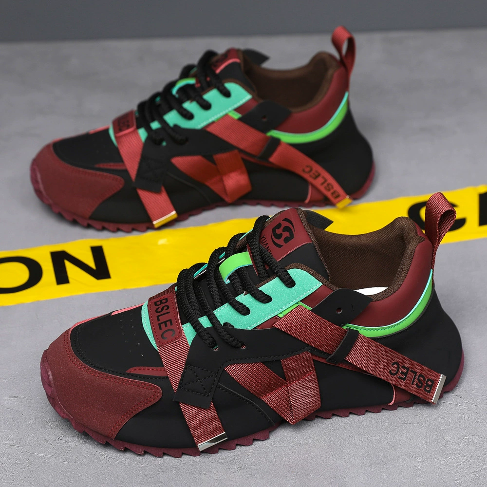 Zapatos de Calle Europeos para Hombre Otoño 2026 Nuevos, Zapatos Deportivos Dad Shoes de Suela Gruesa con Aumento de Altura