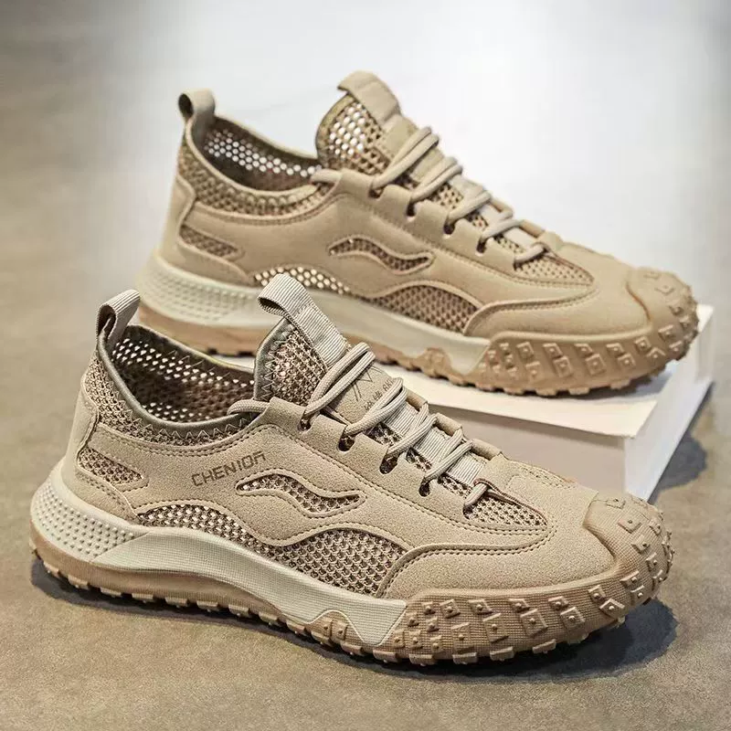 Zapatos de skate casuales de malla transpirable para hombre, invierno 2026, zapatillas de seguridad antideslizantes para trabajo