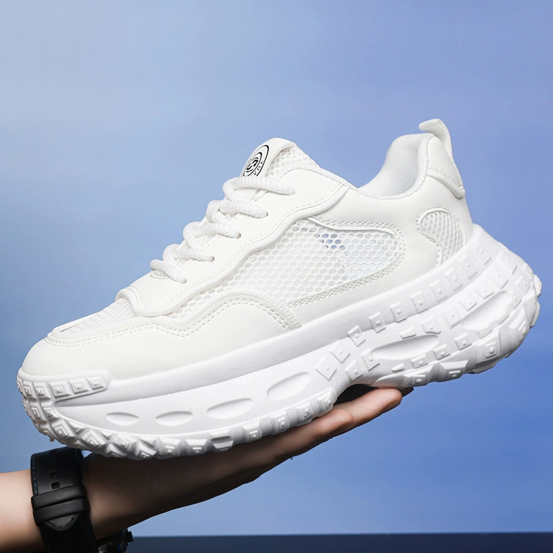 Work Sports Shoes Men 2026 Summer New Mesh Breathable Anti-Slip Lightweight Black Running Shoes