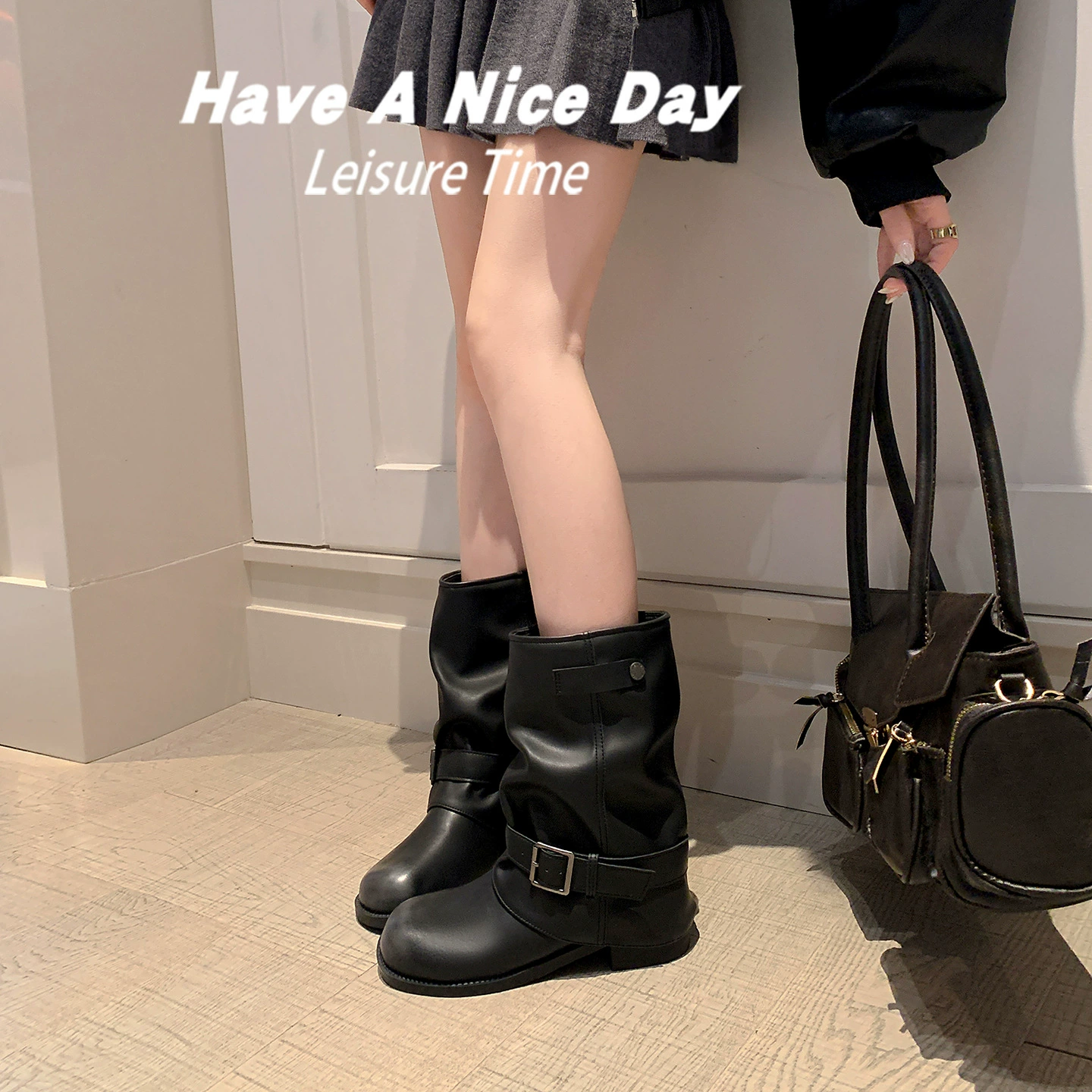 Women's Trendy Wasteland Fold Strap Comfort Western Short Boots Fall