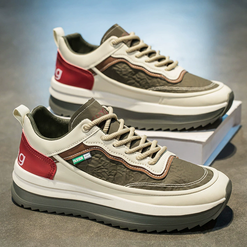 Zapatos de Viaje para Hombre Suela Gruesa Invierno, Zapatos de Trabajo de Cuero Impermeables Negros, Antideslizantes