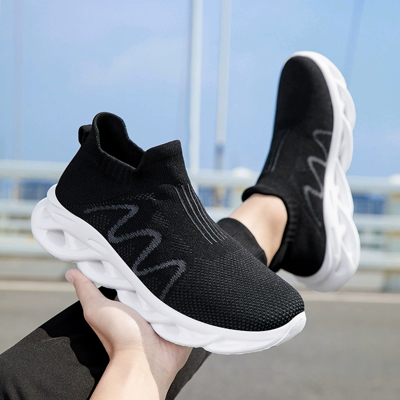 Chaussures chaussettes couple, baskets décontractées slip-on mesh respirant pour hommes et femmes