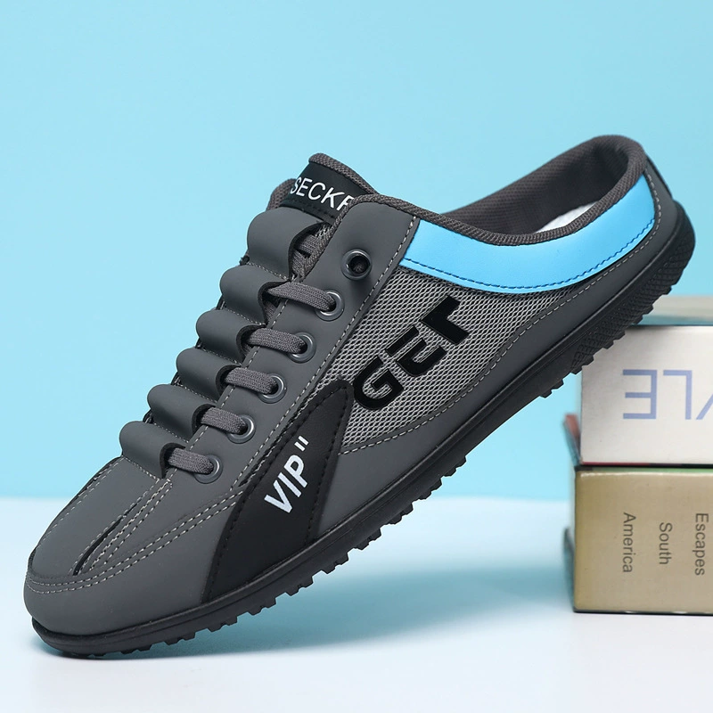 Men's Mules 2026 Summer New, Slip-On Half Slippers Driving Shoes Anti-Slip Wear-Resistant