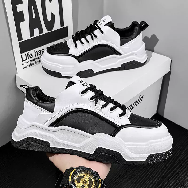Sapatilhas Branco Respiráveis Masculino, Tênis Dad Sola Grossa Novo Primavera 2026 · MOHE China shoe factory
