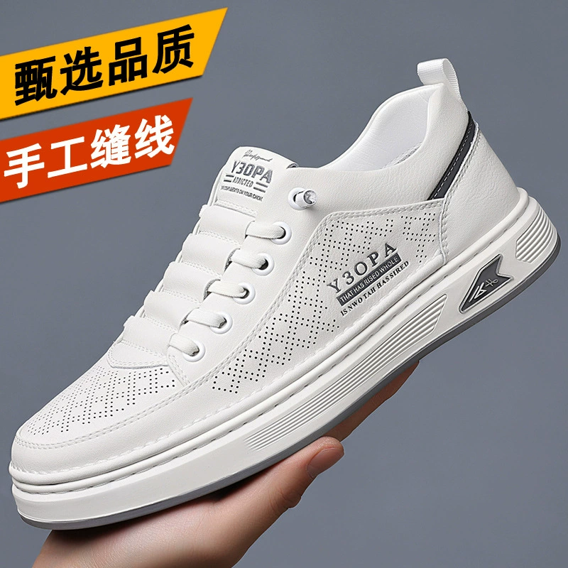 Zapatillas Blancas para Hombre Primavera-Verano 2026, Transpirables, Casuales, Juveniles, Suela Suave, Antideslizantes