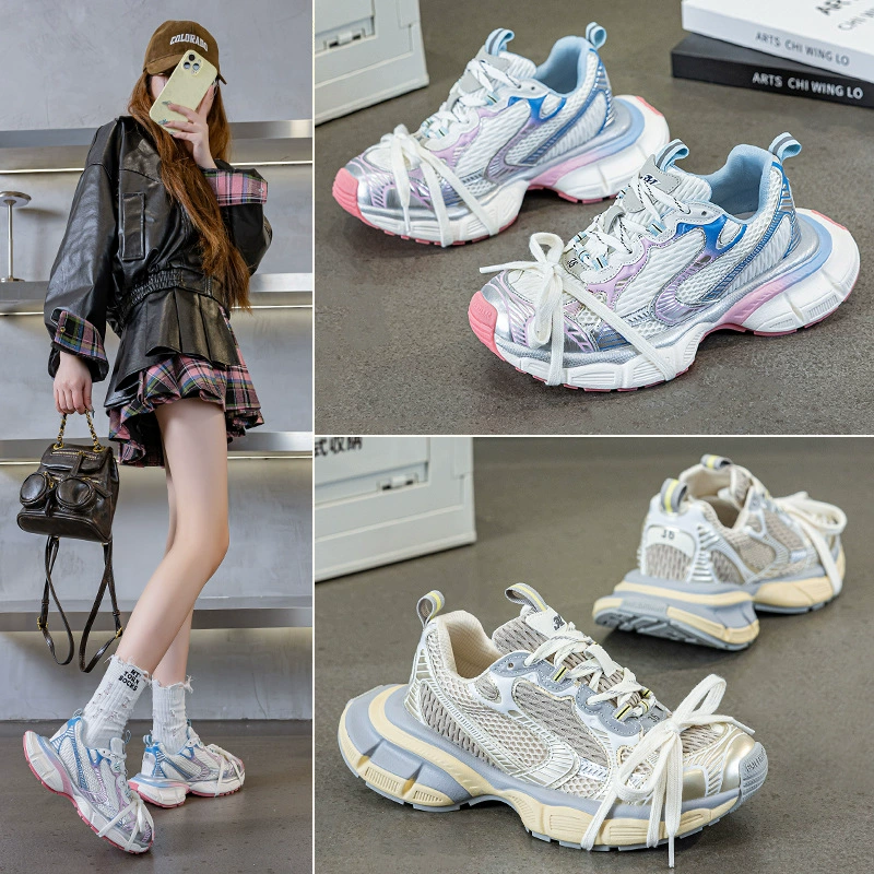 Balenciaga 3XL Dad Shoes for Women 2026 Spring Summer, Mesh Thick Sole Casual Sports Shoes