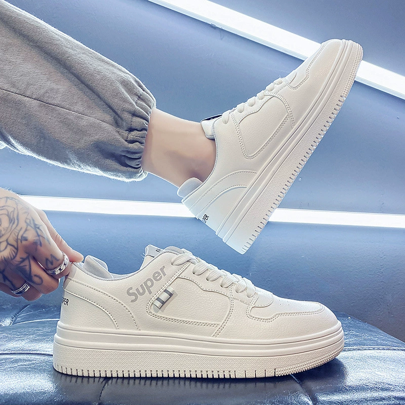 Herren-weiße Casual-Sneaker Sommer atmungsaktiv Mode-Board-Schuhe · MOHE China shoe factory