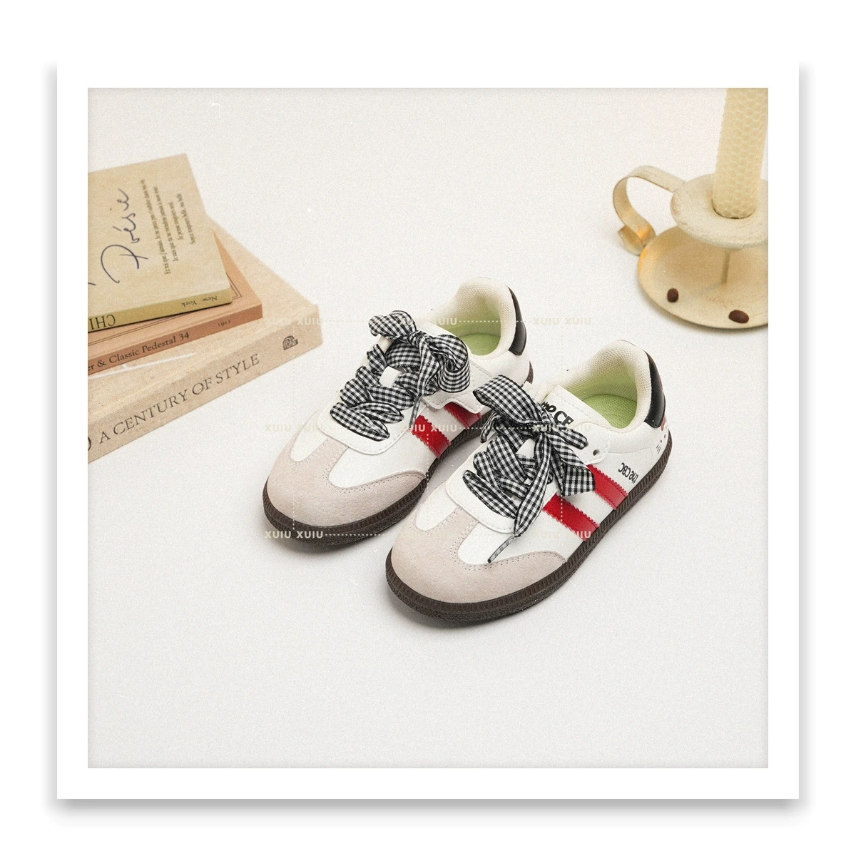 XSHX Cat Derby Retro Baskets douces pour enfants avec scratch pour filles printemps automne