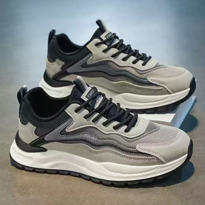 Chaussures de running homme été mesh respirant décontractées voyage surélevées jeunesse père sneakers modèle 2064 · MOHE China shoe factory