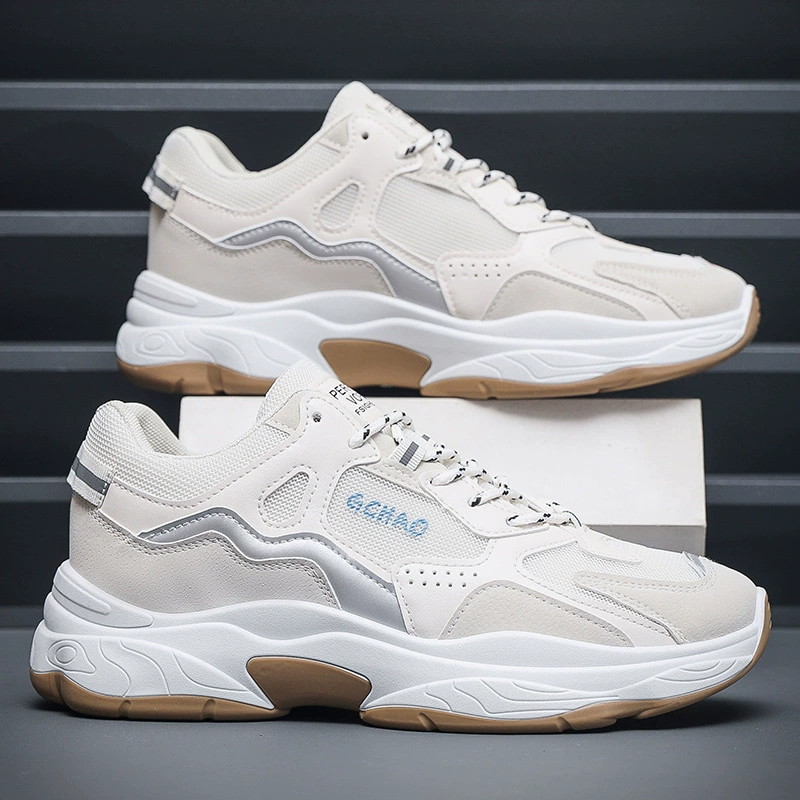 Chaussures de skate homme hiver 2026 blanches décontractées en mesh fin respirant, baskets tendance · MOHE China shoe factory