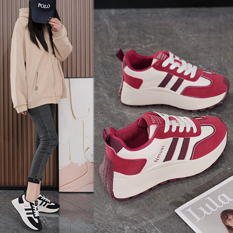 أحذية نسائية خريف 2025 قابلة للتنفس على نمط Onitsuka Tiger، بنعل سميك