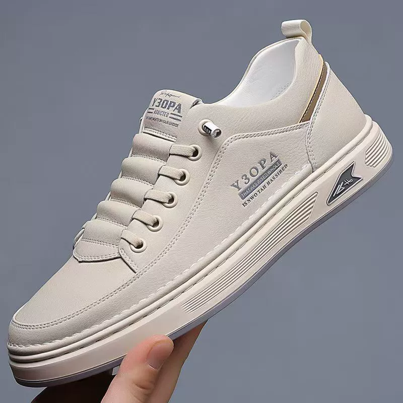 2026 printemps homme nouvelles chaussures blanches respirantes mode semelle épaisse sports décontractées board · MOHE China shoe factory