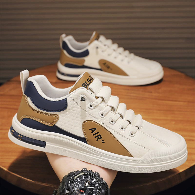 Zapatos para Hombre Primavera Transpirable 2026 Versátiles Deportivos Casuales Planos Blancos Zapatos Tabla Trabajo Moda Tendencia