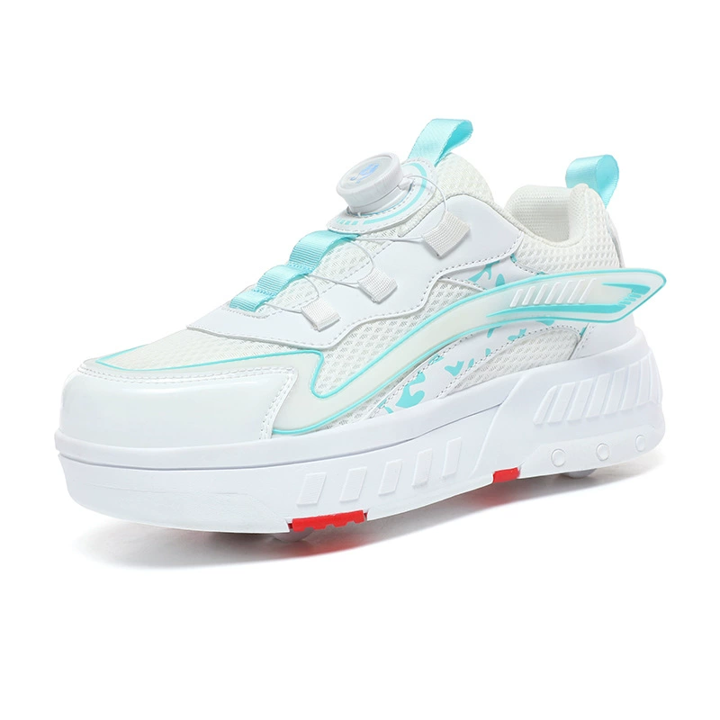 Cross-Border Foreign Trade Heelys Four Wheel Roller Skates LED Light USB Charging Hidden Inline Skates Amazon