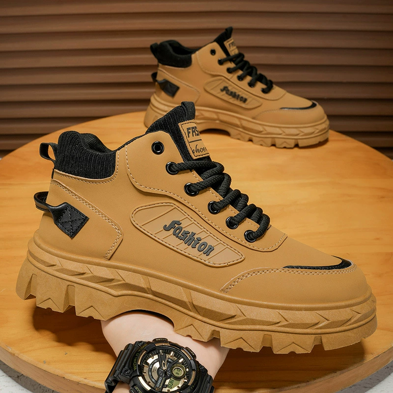 Bottes Martin homme printemps 2026, antidérapantes, résistantes à l'usure, semelle épaisse, hautes, chaudes, chaussures de randonnée extérieure