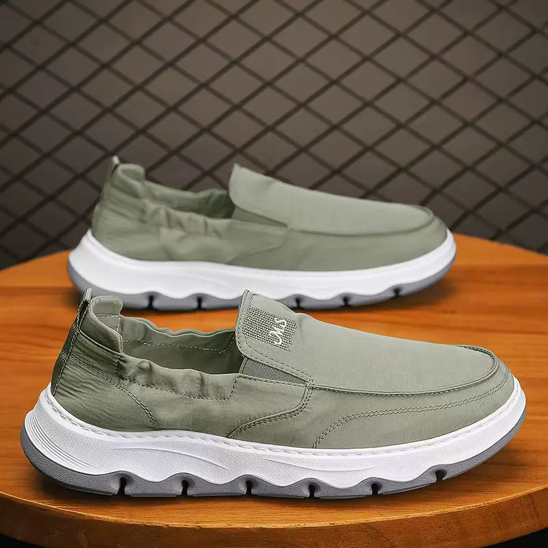 Chaussures en toile Ice Silk pour homme, hiver, slip-on, chaussures de sport décontractées, style vieux Pékin · MOHE China shoe factory