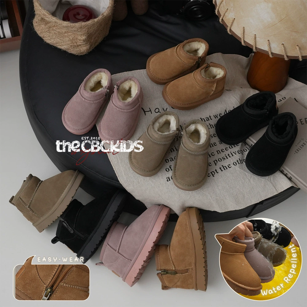XSHX Wasserabweisend Seitenreißverschluss Echtleder Kinder Schneestiefel Winter Kleinkind große Kinder · MOHE China shoe factory