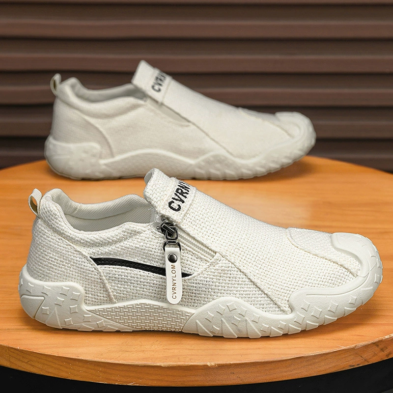 Chaussures de conduite en toile été 2026 homme, sneakers décontractées à enfiler antidérapantes respirantes, chaussures paresseuses · MOHE China shoe factory