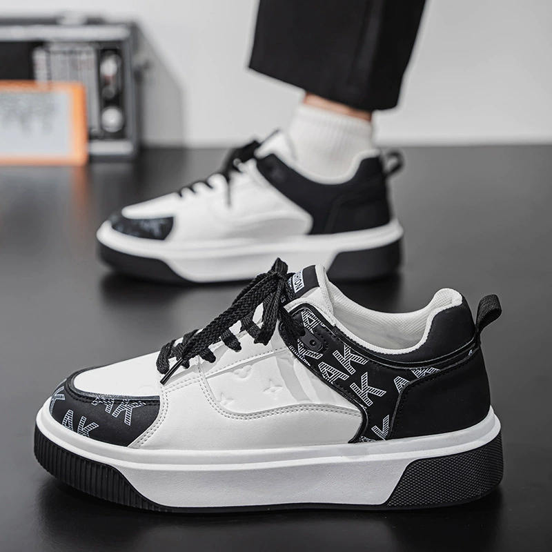 2026 Herren lässige Schuhe, Frühling neu, trendige Mode-Board-Schuhe, dicke Sohle, Höhenzunahme, Retro