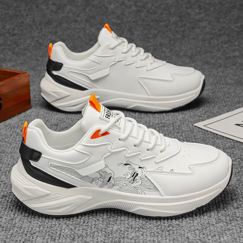 Herren 2026 Frühling Leder-Wasserdichte dicke Sohle Freizeit-Skate-Schuhe für Studenten · MOHE China shoe factory