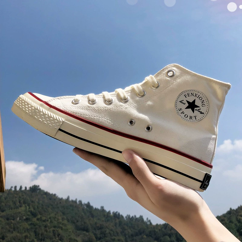 Rue coréenne classique rétro 1970s noir high top toile chaussures homme 9002 · MOHE China shoe factory