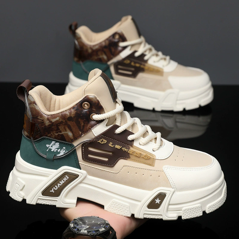 Men's High Top Winter Martin Boots, Leather Waterproof Casual Sneakers 2024