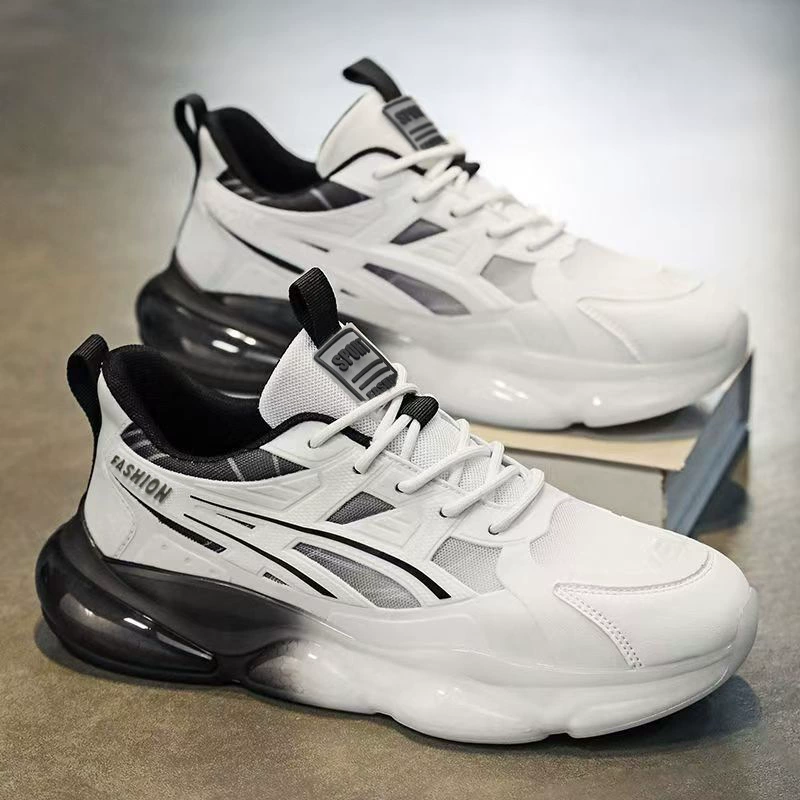 Chaussures de sport noires pour homme, semelle souple légère amortissante, printemps · MOHE China shoe factory