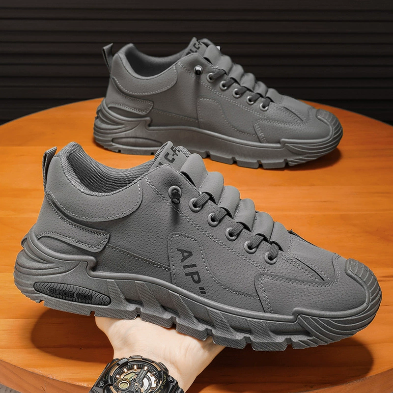 Zapatos de seguridad de trabajo de invierno para hombre, impermeables antideslizantes resistentes al desgaste, zapatos de trabajo casual slip-on suela gruesa