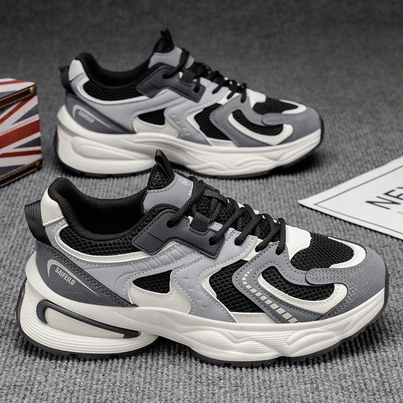 Zapatillas de running casuales para hombre Primavera 2026, Antideslizantes, Suela Gruesa, Malla Transpirable, Estilo Dad