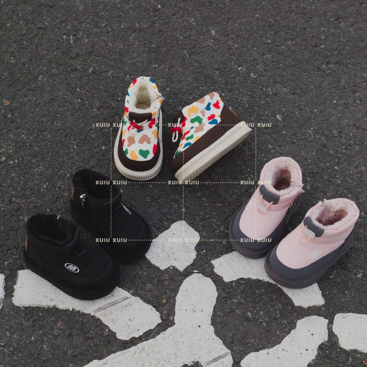 XSHX Skisaison Kinder Schneestiefel Winter warm dick Seitenreißverschluss für Kleinkinder · MOHE China shoe factory