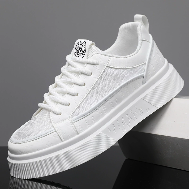 White Sneakers Men 2026 Mesh Breathable Board Shoes Casual Sports Shoes