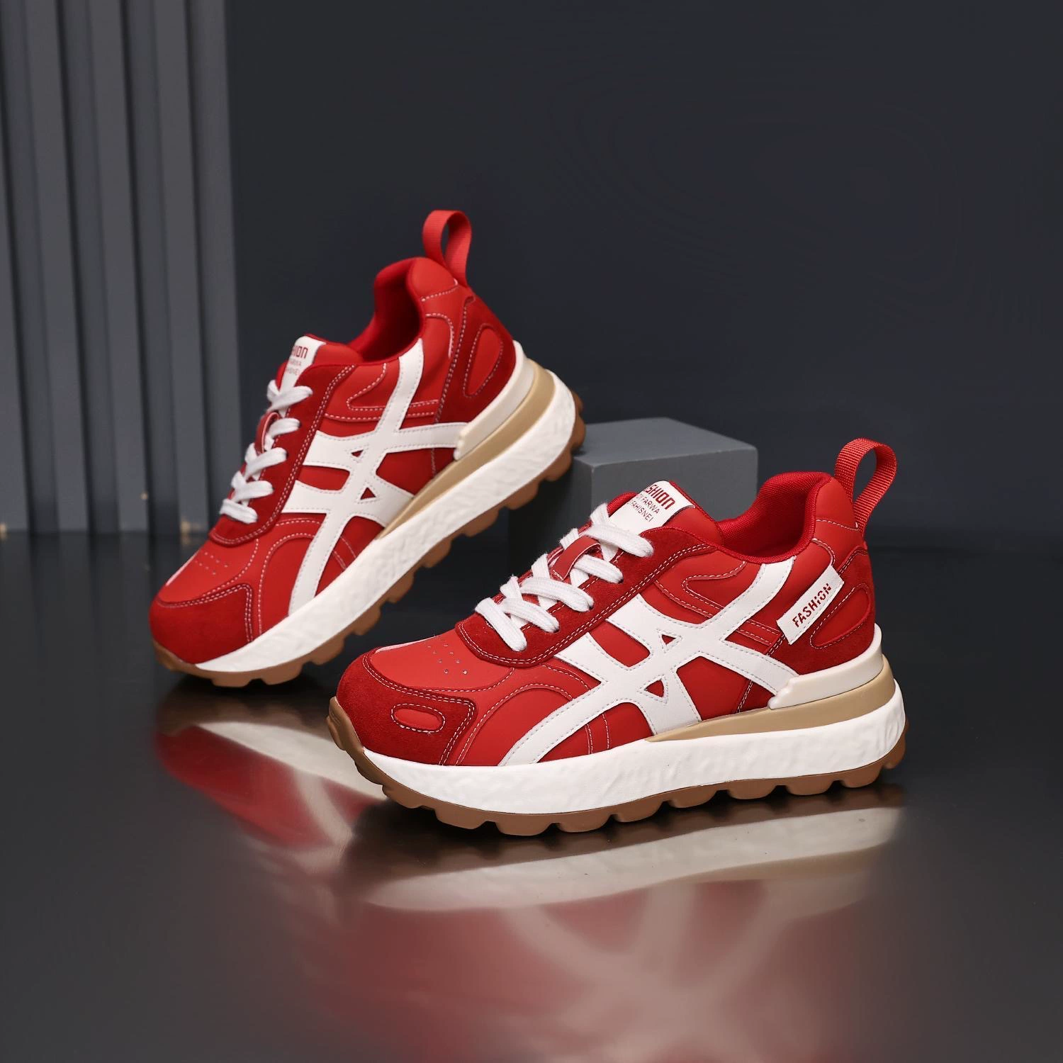 Zapatillas chunky para mujer, otoño 2025, suela gruesa, ligeras y cómodas, casuales