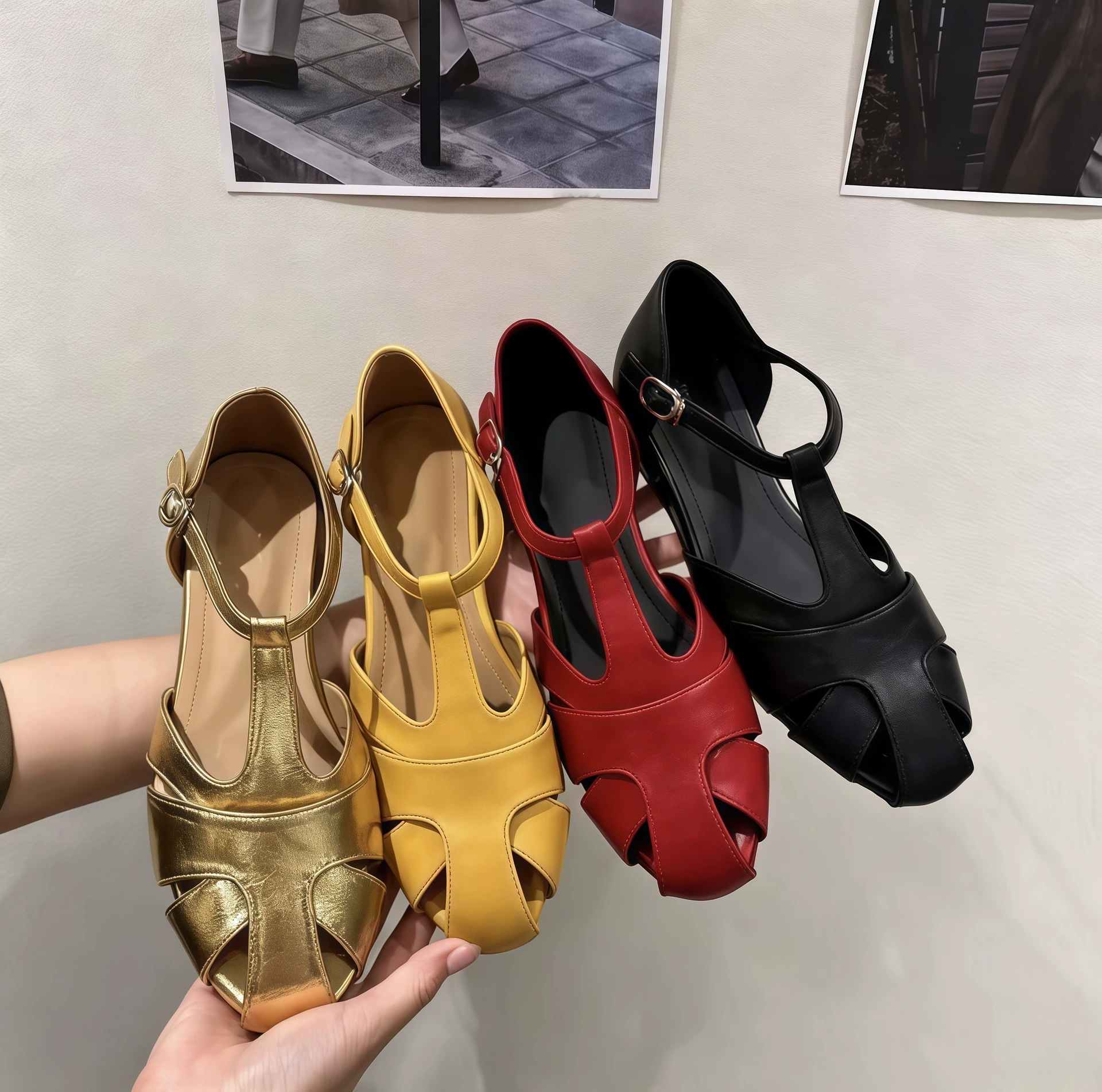 Sandales romaines vintage tressées ajourées avec compensé caché, plates confortables été pour femmes · MOHE China shoe factory