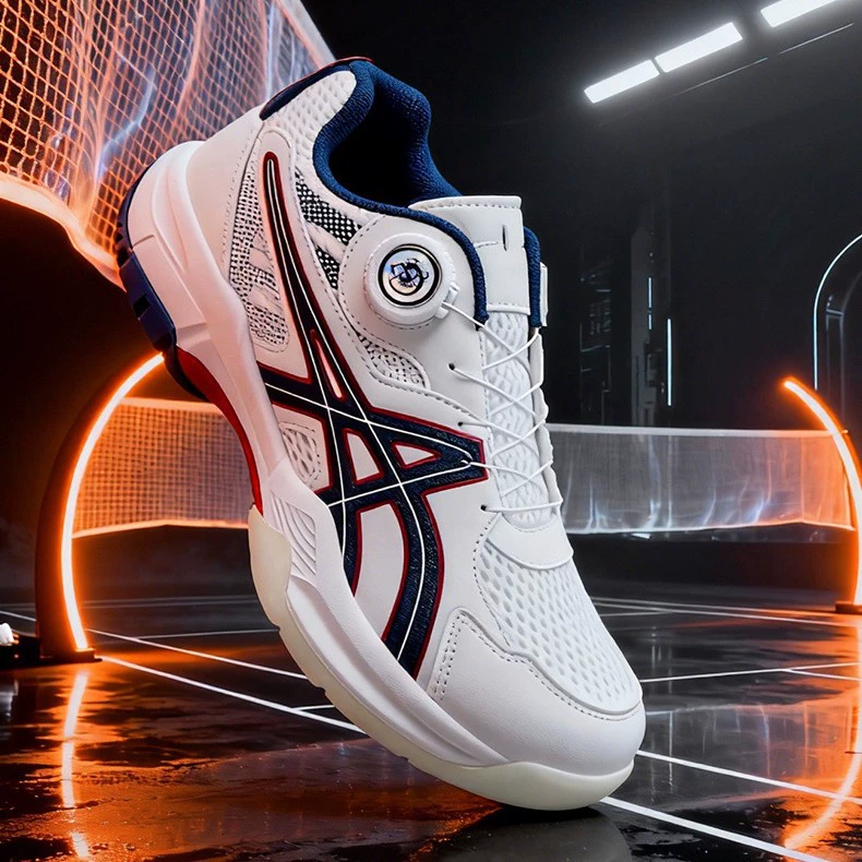 Neu Drehverschluss Badmintonschuhe MD Gummi Jugend Tennisschuhe atmungsaktiv Wettkampf Paar Sportschuhe · MOHE China shoe factory