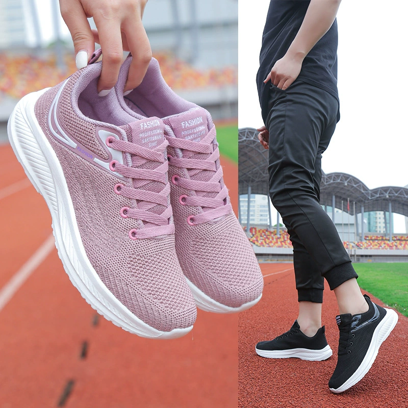 Zapatillas de Running Malla Negras Transfronterizas para Hombre, Estilo Mujer, Transpirables, Viaje Casual