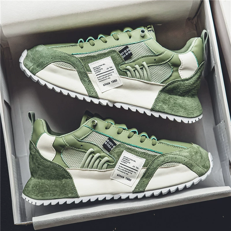 Zapatillas casuales transpirables europeas para hombre, invierno 2026, zapatos dad que aumentan la altura para trote lento