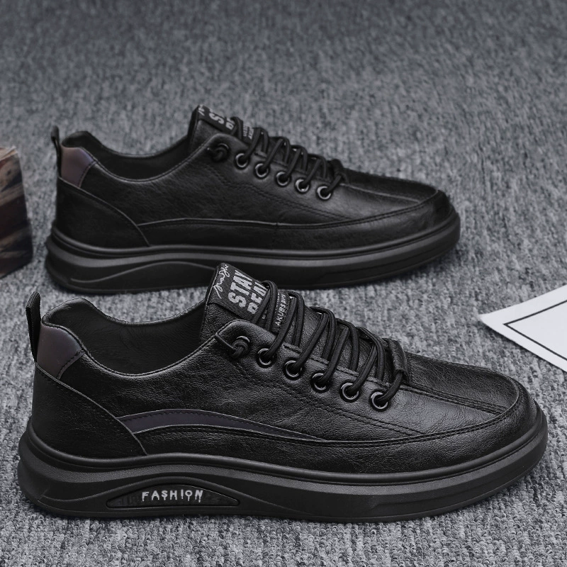 Zapatos Casuales de Cuero para Hombre Invierno 2026 Impermeables de Trabajo Seguridad
