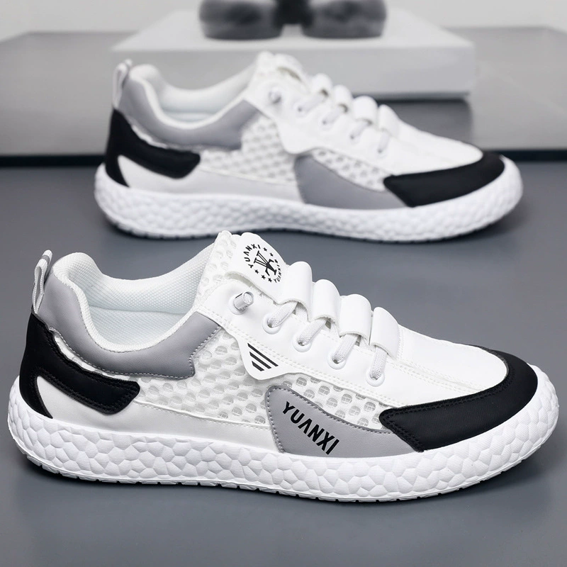 Men's Summer Breathable 2026 New Durable Soft Sole Casual White Driving Shoes Hollow Mesh